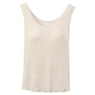 金三塔桑蚕丝绢棉罗纹带胸垫免穿文胸舒适背心搭配打底新品女士