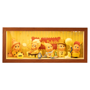 手办盲盒展示架收纳适用星星人泡泡玛特随心配带灯造景中空相框