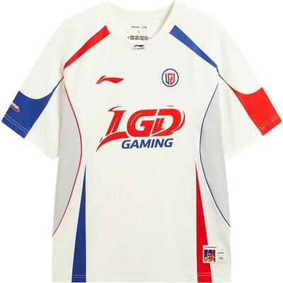 李宁LPL宽松圆领男短袖文化衫