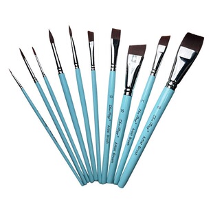 人体面部彩绘笔舞台妆彩绘刷排笔平峰斜峰勾线压花笔扁平刷专用画