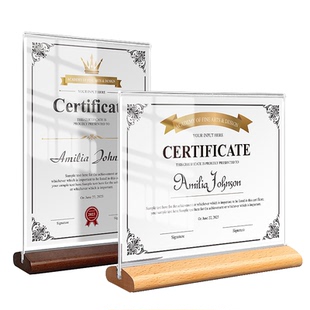 荣誉证书a4奖状结业获奖授权书展示框高档聘书壳证件相框架企业年会任命优秀员工颁奖裱框打印定制实木亚克力