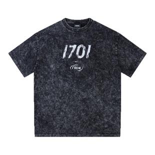 1701水洗蜡染260g新品原创男女同款纯棉短袖