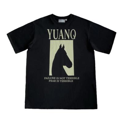 YUANQ不惧失败马头短袖美式复古