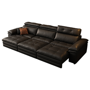 法莎蒂巨无霸沙发客厅电动伸缩功能慵懒超深坐宽懒人沙发床直排