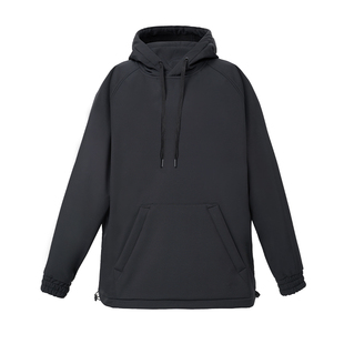 【清仓】滑雪卫衣男女款单板加绒保暖防水防风滑雪服上衣黑白帽衫