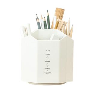 日系大容量旋转笔筒现代简约学生办公室桌面文具用品多功能收纳盒创意少女心ins儿童男孩可爱北欧风笔插架桶