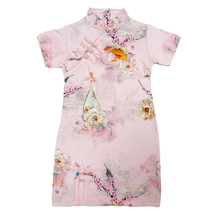 儿童演出服中国风幼儿园毕业服装女童旗袍新中式唐装男童合唱表演