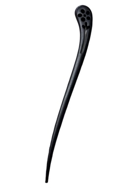 原创中国风绿檀香木簪子凤羽莲叶蛇形日常盘发发簪汉服发饰