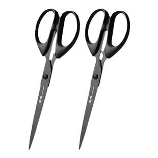 晨光黑刃剪刀办公用品高颜值工业用裁缝专用剪子厨房专用家用剪刀锋利手工不粘胶安全剪刀圆头拆快递包裹文具