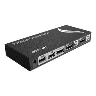 迈拓维矩MT-PK201 自动切换器2口KVM切换器二进一出DP电脑显示器USB键鼠共享器2进1出切屏器音频分离4k配线