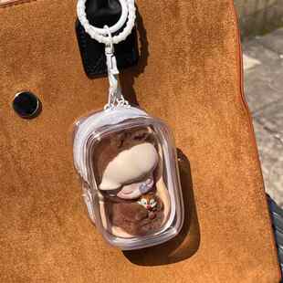 DIMOO迪士尼遛娃包盲盒泡泡玛特娃娃公仔手办展示挂件保护套10cm