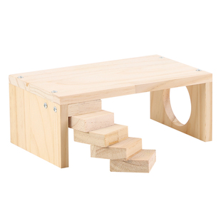 芦丁鸡造景平台楼梯饲养箱装饰用品置物架实木桌子小鸡卢丁喂食台