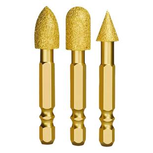 钎焊金刚石磨头六角柄硬质合金旋转锉铸铁石材手电钻钎焊打磨神器