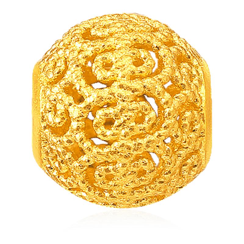 天美珠宝黄金花丝珠配件