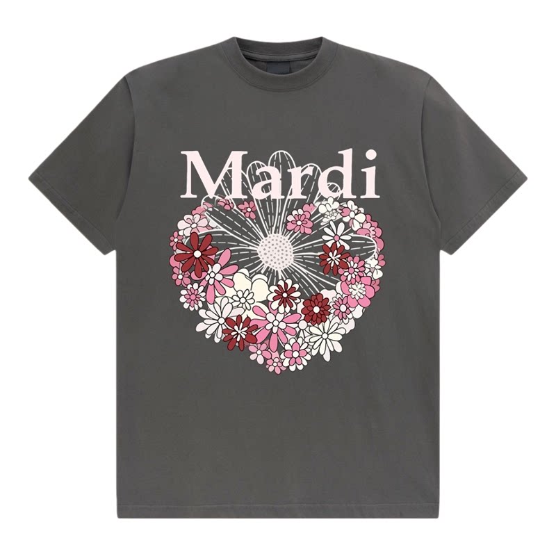 韩国正品idcerem Mardi小雏菊短袖t恤女夏季菊花花丛圆领半袖上衣