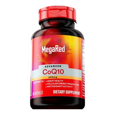 MegaRed脉拓迈拓辅酶q10美国原装进口高含量男女性软胶囊200mg