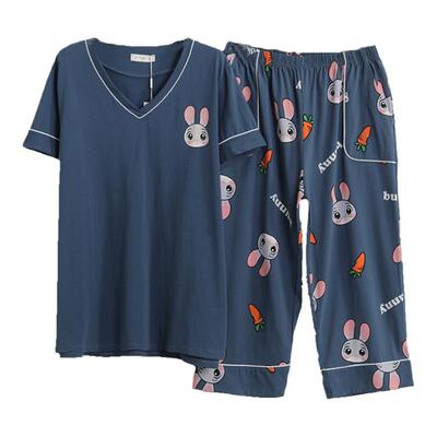 观昵大码纯棉家居服200斤睡衣