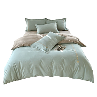 高级感四件套全棉纯棉2025新款100水洗棉床单被套三件套4床上用品