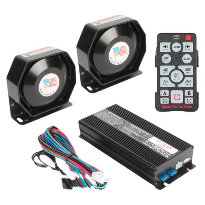 汽车警报器车载警笛救援喇叭无线喊话器200W400W600W扬声器12V24V
