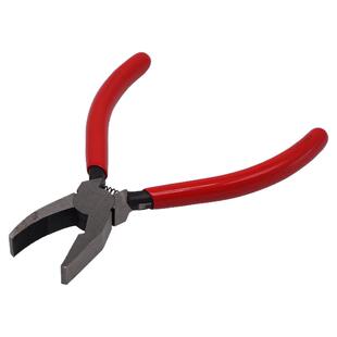 玻璃圆片钳6寸圆弧口修边钳子带齿马赛克彩色玻璃DIY制作工具钳子