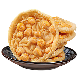 江西赣南特产月亮巴油炸锅巴客家豌豆巴子芝麻豆饼子休闲零食小吃