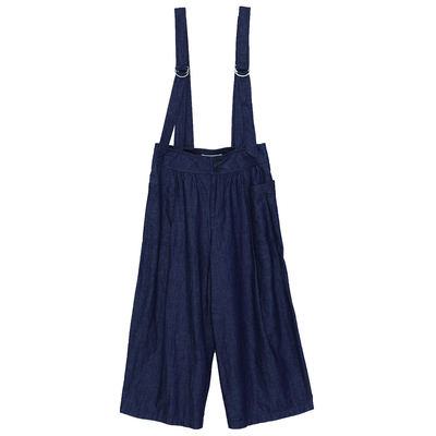 MOVEUP幻走2023夏季大口袋设计师可拆卸牛仔背带裤女123240305