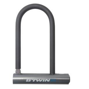 迪卡侬 自行车U型锁 高强度防盗锁 电瓶车玻璃门抗剪威慑OVB2