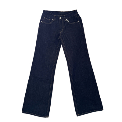 美式复古原牛低腰微喇牛仔裤