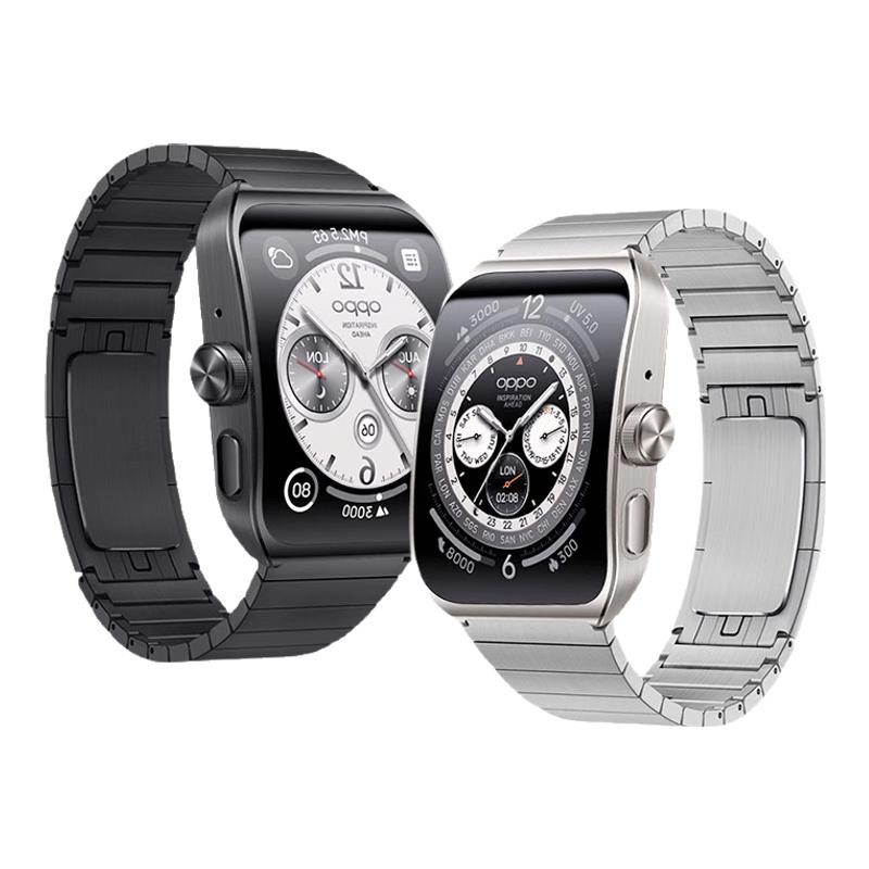 适用OPPOwatch4pro钛金属表带