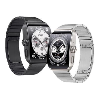 适用OPPOwatch4pro钛金属表带