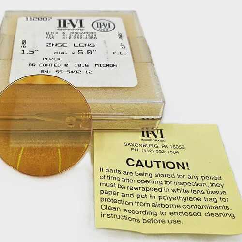 II-VI 16056 ZNSE FOCUSING LENS AR COATED 10.6 MICRON FAST SH