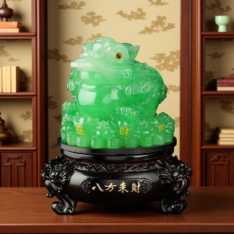 2025新款金蟾摆件客厅工艺品财家居八方办公室装饰品收银台金蝉来