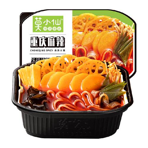 莫小仙重庆麻辣牛油底料自热火锅350g1人份脆爽口感食材丰富方便