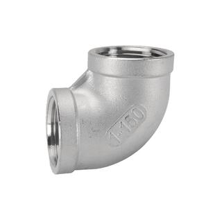 304不锈钢弯头1/2/3/4分双内丝接头6分1寸双外丝内外牙90度直角弯