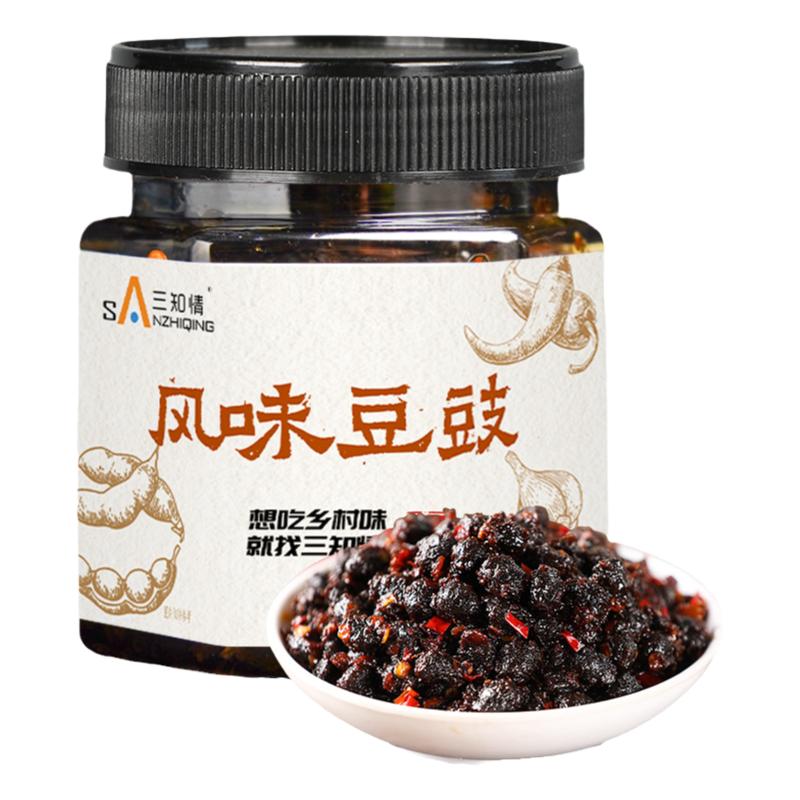 三知情风味豆豉正宗浏阳豆豉粒下饭菜即食调味豆鼓辣椒酱湖南特产