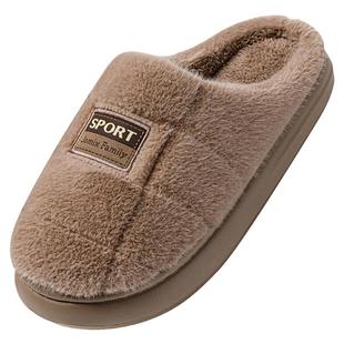 男士棉拖鞋加大码居家用加绒加厚毛绒拖鞋冬天保暖冬季棉拖可外穿