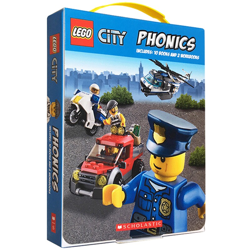 乐高城市系列自然拼读12册 适合3-5岁 英文原版绘本Scholastic Lego City Phonics 学乐分级儿童英语学习启蒙图画故事书英文版进口