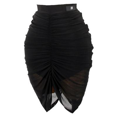 zs新款女拉丁舞服性感网纱包臀