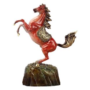 纯铜跃马摆件马到成功办公室书房家居装饰公司开业送