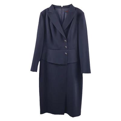 OL风格修身高级感荷叶边职业裙