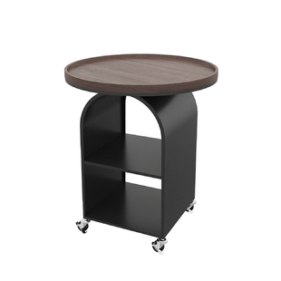 法式中古风可移动客厅边几小推车置物架复古轻奢高级感茶几置物架