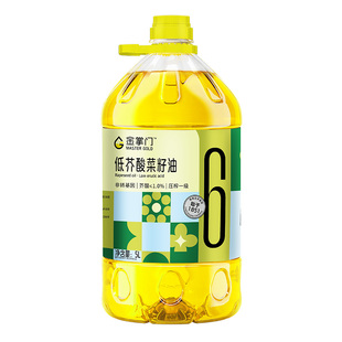 金掌门低芥酸菜籽油5L非转基因压榨一级物理食用油