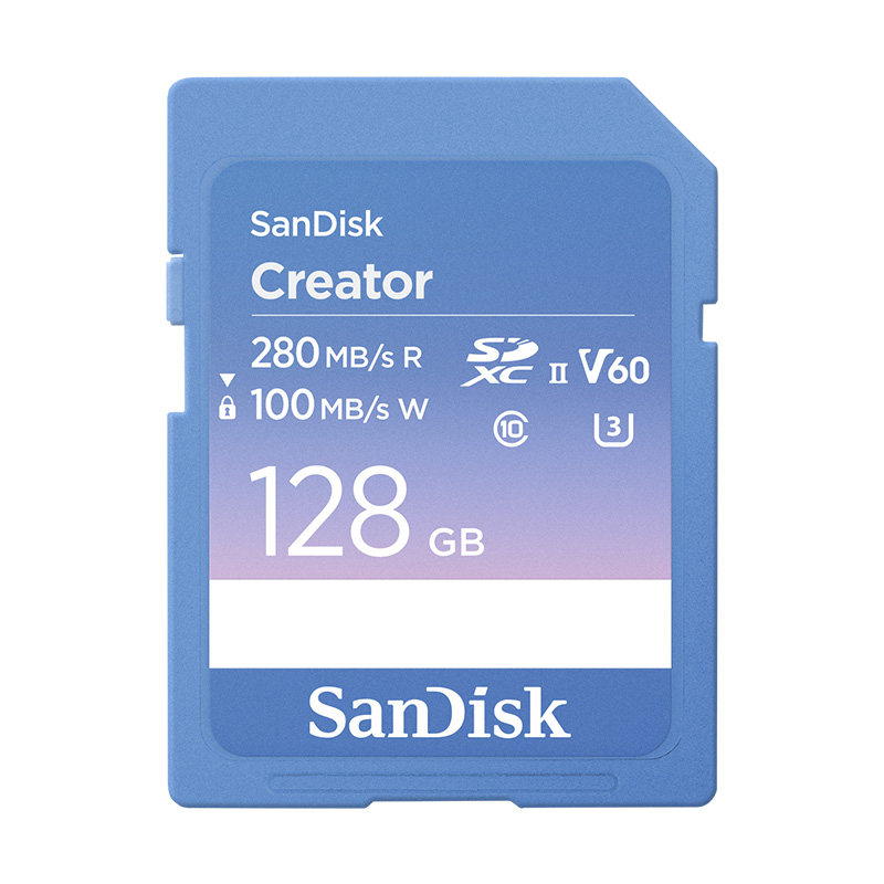 sandisk闪迪创作者 SD内存卡V60 U3 C10高速相机卡读速280MB/s