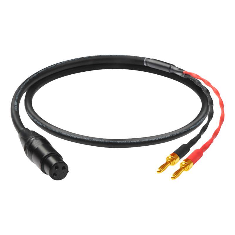 hifi音响喇叭线发烧级纯铜XLR卡农转双香蕉头舞台功放音箱连接线