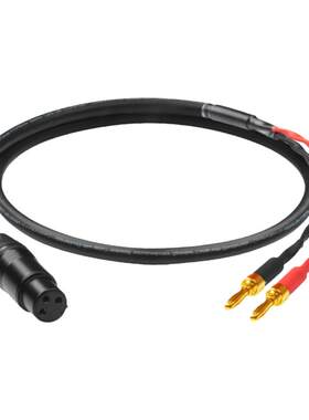 hifi音响喇叭线发烧级纯铜XLR卡农转双香蕉头舞台功放音箱连接线