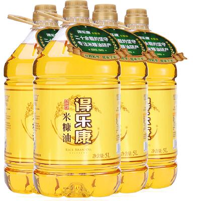 得乐康米糠油清香不腻5L*4桶