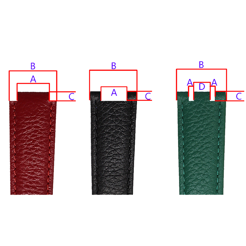 BYIA 定做特殊表链鳄鱼纹手表带真牛皮柔软表带手工定制 凹凸接口