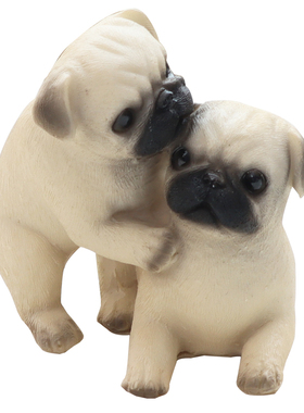 萌趣巴哥小摆件桌面车载装饰礼物