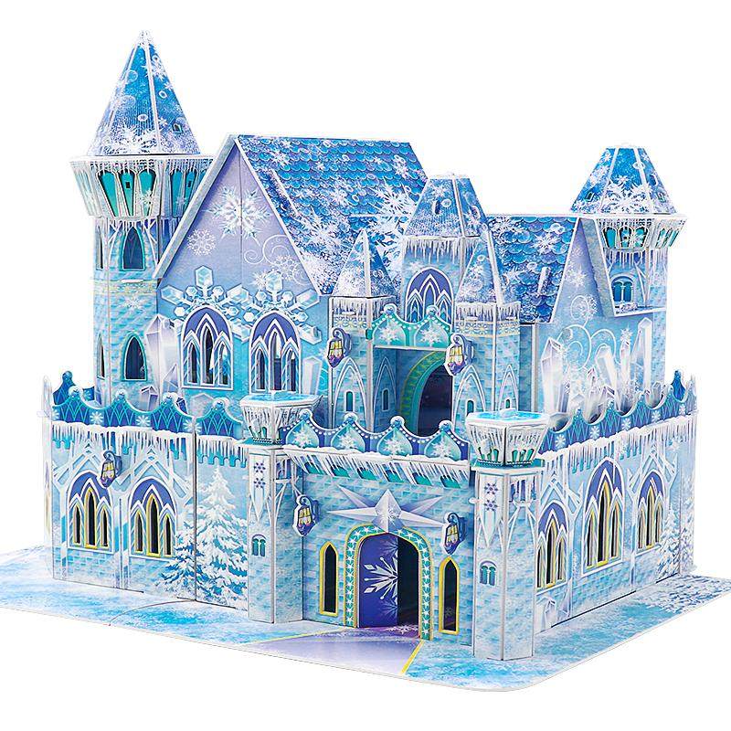 儿童手工立体拼图冰雪城堡