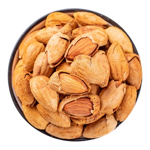 米勒猴低GI巴旦木500g新货带壳扁桃仁大杏仁烘焙干果仁休闲坚果